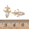 Brass Micro Pave Clear Cubic Zirconia Pendants KK-A280-13G-3