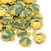 Nickel Free Golden Tone Alloy Enamel Pendants ENAM-J441-05G-NF-2