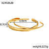 2Pcs 304 Stainless Steel Cuff Bangle Sets STAS-OY009-19G-2