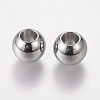 Tarnish Resistant 304 Stainless Steel European Beads LS-STAS-E034-1-2