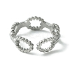 Non-Tarnish 304 Stainless Steel Open Cuff Ring RJEW-L110-038P-3