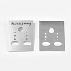 Plastic Earring Display Card BCOF-WH0001-03-1
