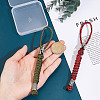 2Pcs 2 Colors Handmade Spartan Nylon Parachute Cord Pendant Decorations for Men KEYC-HY0001-32-3
