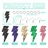 10Pcs 5 Colors Imitation Leather Lightning Bolt Dangle Earring Making Kits EJEW-TA0001-43-3