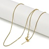 Ion Plating(IP) 304 Stainless Steel Box Chains Necklaces NJEW-H042-09G-1