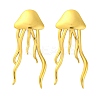Ion Plating(IP) 304 Stainless Steel Jellyfish Stud Earrings EJEW-D281-29G-1