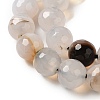 Dyed & Heated Natural Agate Beads Strands G-P539-D01-04-4