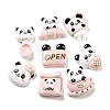 Panda Theme Opaque Resin Cabochons RESI-Q227-09-1