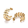 Ion Plating(IP) 304 Stainless Steel Stud Earrings for Women STAS-A057-13G-2