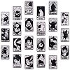 22Pcs 22 Style Tarot Theme Printed Acrylic Pendants MACR-SZ0001-81-1