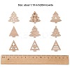 100Pcs Christmas Tree Unfinished Wooden Ornaments WOCR-CJ0001-01-2
