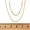 Brass Double Layer Necklaces NJEW-D302-51G-5