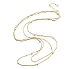 Brass Double Layer Necklaces NJEW-D302-52G-4