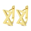 Brass Letter Stud Earrings for Women EJEW-A038-01X-G-1