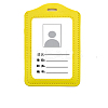 Vertical Imitation Leather ID Badge Holder OFST-PW0002-219A-05-1