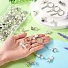 60Pcs 6 Styles Alloy & Glass Pearl Beaded Pendants PALLOY-TAC0162-7
