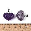 Natural Amethyst Chunky Pendants G-T143-19H-3