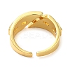 Brass Micro Pave Cubic Zirconia Cuff Rings RJEW-P102-08G-3