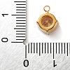 304 Stainless Steel Micro Pave Cubic Zirconia Pendants STAS-K292-01G-14-3