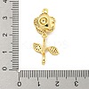 Brass Micro Pave Clear Cubic Zirconia Pendants KK-B096-03G-3