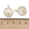Brass Pendants Pave Shell KK-L208-74G-3