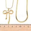 304 Stainless Steel Bowknot Pendant Double Layer Necklaces for Women LS-NJEW-Z108-01G-5