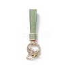 Microfiber & Zinc Alloy & Crystal Rhinestone Keychain LS-KEYC-G062-01E-2