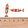 Brass Enamel Pendants KK-C143-44A-G-4