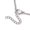 304 Stainless Steel Slider Necklace Makings AJEW-JB01274-02-3