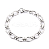 Non-Tarnish 304 Stainless Steel Link Chain Bracelet for Men Women LS-BJEW-Z011-20P-1