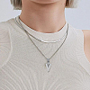 1Pc Triangle Pendulum 304 Stainless Steel Big Pendants STAS-LP0002-75-3