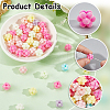 60Pcs Flocking Opaque Acrylic Beads MACR-SC0002-37-6