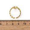 304 Stainless Steel with Rhinestone Adjustable Cuff Rings RJEW-Q020-16G-3