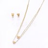 304 Stainless Steel Jewelry Sets SJEW-O090-33G-1