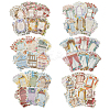 6 Sets 6 Styles Retro Paper Self Adhesive Decorative Stickers DIY-OC0011-15-1