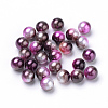 Rainbow Acrylic Imitation Pearl Beads OACR-R065-6mm-12-1