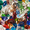 100Pcs Faceted Teardrop Glass Pendants GLAA-KS0001-11-3