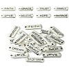 DIY Inspirational Word Tibetan Style Alloy Pendants Keychain Making Kits DIY-YW0008-81-4