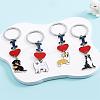 WEWAYSMILE 2 pcs Dog Keychain Car Keychain Pet Pendant Key-Ring Lovely Dog Key-ring Portable Metal Keychain Gift for Pet Lover Birthday Puppy Theme Party Supplies (Yellow Corgi) JX789A-5
