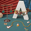 32Pcs 16 Styles Christmas Theme Alloy Enamel Pendants ENAM-TA0001-64-8