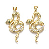 Brass Micro Pave Cubic Zirconia Pendants ZIRC-S067-036-NF-2