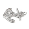 Brass Micro Pave Cubic Zirconia Pendants KK-C086-13P-02-2