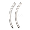 Brass Curved Tube Beads KK-B120-04E-P-1
