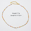 Handmade Natual Pearl & Natural Quartz & Shell Beaded Necklaces XL1709-13-1