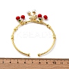 Brass Micro Pave Clear Cubic Zirconia Cuff Bracelets BJEW-M075-01G-3