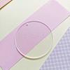 Transparent Acrylic Disc Big Pendants ZXFQ-PW0001-039L-1