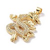 Rack Plating Brass Micro Pave Cubic Zirconia Pendants KK-Q797-11G-2