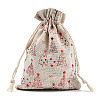 Christmas Theme Cotton Fabric Cloth Bag ABAG-H104-B02-4
