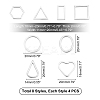 32Pcs 8 Style 304 Stainless Steel Linking Rings STAS-UN0020-52P-5