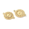 Rack Plating Brass Cubic Zirconia Virgin Mary Connector Charm KK-C084-01B-G-2